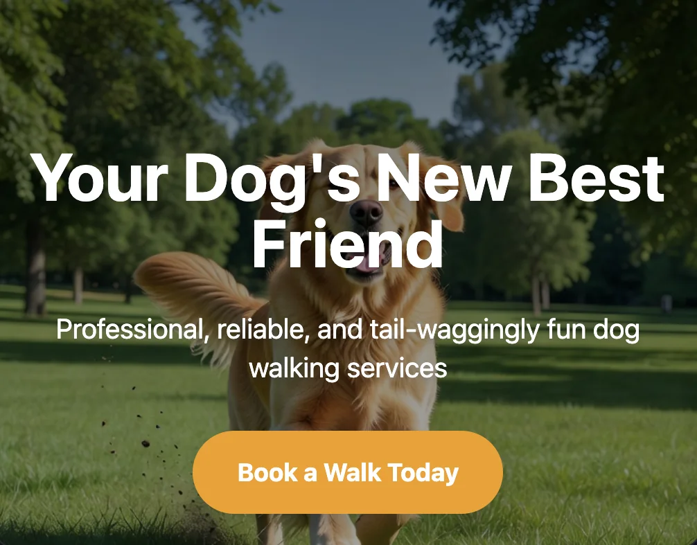 A Phluffle prototype for a dog-walking business, live on its own domain, with the Live panel beside it showing Connected, HTTPS, Update to v5 and App data